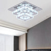 36W Modern Crystal LED Ceiling Light Minimalist Square Pendant Chandelier Lamp