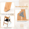3-Step Ladder Folding Step Ladder Home Portable Bamboo Ladder w/Storage Bag