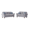 Luxury 2, 3 Seater Linen Fabric Couch Sofa Armchair with 2 Pillows Living Room