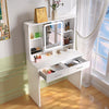 White Dressing Table with LED Lights Mirror Drawers Vanity Makeup Desk 135*86cm
