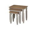 Corona Nest of Tables Grey Wax Piccolo Solid Pine 3 Living by