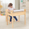 Kids Desk & Chair Set Flip Top Toddler Art Craft Drawing Writing Table Playroom