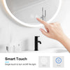 600mm Round Anti-fog Illuminated LED Bathroom Mirror with 3 Colour Lights Touch