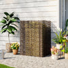 Single Wheelie Bin Storage Willow Weaving Store Cover Garden Rubbish Hide Screen