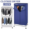 Home Electric Clothes Dryer 1500W Laundry Airer Rack Cover 12kg 2 Tier