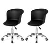 2Pcs Office Armless Computer Desk Chair Height Adjustable Swivel Task Chair