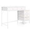Industrial Styled Workstation Writing Table Computer Desk w/ 5 Drawers-White