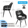 Set of 2 Faux Leather Dining Chairs Diamond Seat with Hole Design Modern Chair