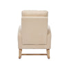 Rocking Chair w/ Adjustable Footrest for Living Room Teddy Fabric Rocking Chair