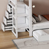 Triple Sleeper Kids Bunk Bed 3FT Wooden Frame w/ Trundle Bed & Chest of Drawers