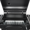 Charcoal BBQ Grill Warming Rack Shelves Temperature Gauge Backyard Barbecue Unit