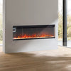 LED Fireplace Media Wall Fire Wall Mounted / Standing Electric Heater 40-100in
