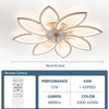 82CM LED CEILING FAN LIGHT 72W DIMMABLE CHANDELIER 6 SPEED WITH REMOTE CONTROL