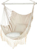 Hammock chair,hanging rope swing chair with2cushions, for indoor and outdoor use