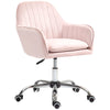 HOMCOM Office Chair, Swivel Desk Chair w/ Adjustable Height, Pink