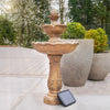 Solar & Battery Hybrid Power Kingsbury Tiered Outdoor Water Fountain Feature