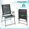 2 Pieces Patio Folding Chairs Outdoor Patio Chairs Portable Dining Chair