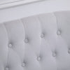 Velvet-Feel French Two-Seat Lounger Couch with Wood Frame, Grey