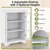 Bathroom Floor Cabinet Freestanding Display Storage Cabinet w/ Doors