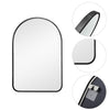 Modern Arch Metal Frame Bathroom Glass Wall Mounted Vanity Makeup Mirror Black
