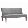 2 Seater Sofa Bed Fabric Sofabed Cushioned Recliner Loveseat Wooden Legs Sofas