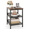 Modern Sofa Side Accent Table Nightstand 3-Tier Square End Table Storage Shelf