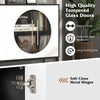 Modern Sideboard w/ Tempered Glass Door Kitchen Buffet Storage Cabinet w/3 Doors