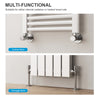 Designer Flat Panel Heated Bathroom Towel Rail Radiator Warmer Heating White