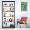 180cm Wood Bookcase Bookshelf 5 Tier Industrial Storage Display Shelving Unit