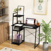 Study Writing Desk 100cm Home Office Computer Desk w/storage-Black