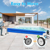5.5 m Pool Cover Reel Set Adjustable Above Ground Pool Solar Cover Reel w/Wheel