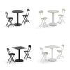 Modern Wood Grain Bar Table with Square/Round Tabletop and Metal Base Home Pub