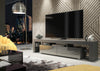 Modern 200cm TV Unit I Grey Cabinet Stand with Storage I High Gloss Doors