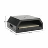 Modern Indoor Outdoor Portable Pizza Oven Black/Stainless Steel BBQ Stone Base