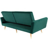 3 Seater Velvet Sectional Sofa Bed Striped Detail Click Clack Sleeper Sofa Bed