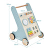 Wooden Baby Walker Toddler Push Walker Sit to Stand Kids Activity Center
