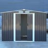 6x 8ft Shed Galvanized Metal Storage Garden Shed Tools Bicycle Store Anthracite
