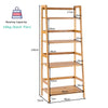 4-tier Bamboo Plant Stand Freestanding Ladder Plant Storage Shelf Display Rack