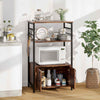 3-Tier Kitchen Bakers Rack Microwave Stand w/Cabinet