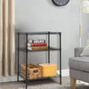 3 Tier Adjustable Wire Shelving Units Black 4 Shelf Kitchen Storage Racking