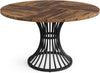 Tribesigns Round Dining Table for 4-6 People, 75 CM Tall Farmhouse Dinning Table