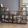 Tribesigns 12 Shelves Bookshelf, Industrial Corner Bookshelf 9 Cubes