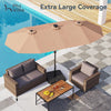 Large Parasols Patio Umbrella Outdoor Umbrella Double-Sided Market Umbrella 13ft