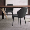Set of 2 PU Dining Chair Steel Leg Wide Backrest Home Furniture Restaurant Hotel