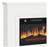 White Electric Fireplace Heater Mantelpiece Surround Set LED Flames Remote Timer