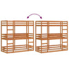 Triple Bunk Bed Wax Brown 90x190 Solid Wood Pine Z8W7