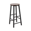 Industrial Kitchen Breakfast Bar Dining Table and 2 Bar Stools Set Steel Frame