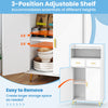 Kitchen Storage Cabinet 2 Door Buffet Sideboard with 2 Drawers White