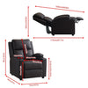 PU Leather Recliner Chairs with Cup Holders Push Back Reclining Sofa Living Room