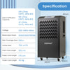 120 L Commercial Dehumidifier w/ Drain Hose Large Spaces up to 500㎡-Black
